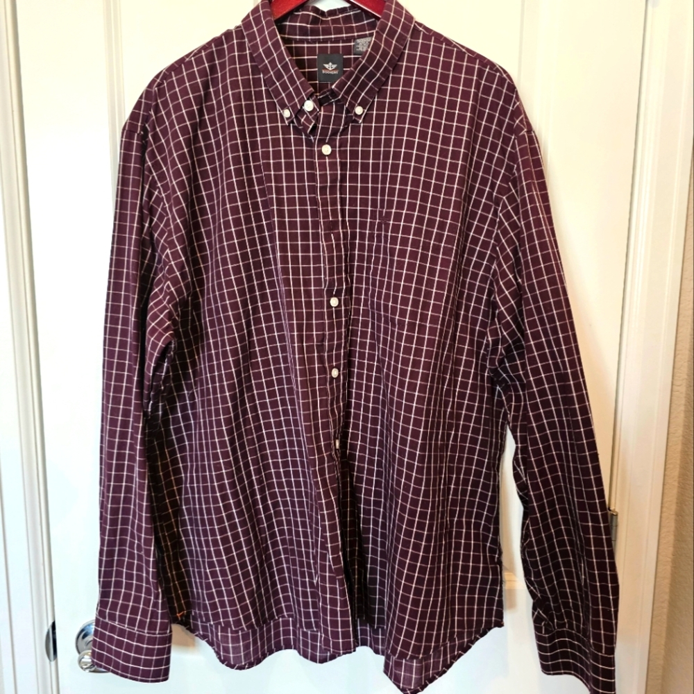 Dockers Burgundy Men's Button Down Top - Great Condition